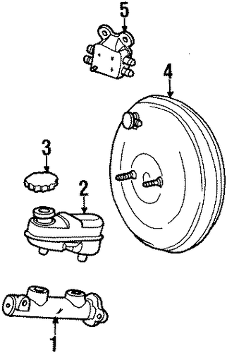 Taurus MASTER CYLINDER - COMPONENTS ON DASH PANEL