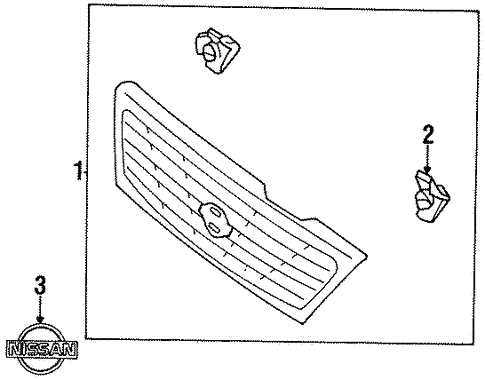 Grille & Components for 1996 Nissan Sentra #0