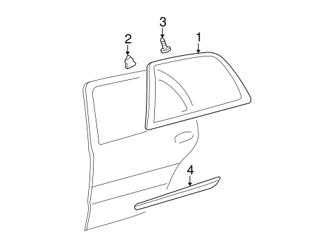 Exterior Trim - Rear Door for 2006 Cadillac DTS #0