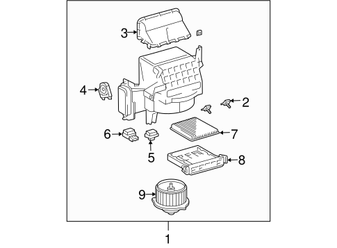 HVAC/BLOWER MOTOR & FAN for 2005 Toyota Sienna #1