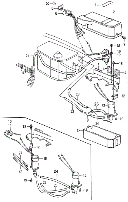 Electrical/Exhaust/Heater/Fuel/Control Box No. 3 ('81) for 1981 Honda ACCORD SEDAN #1