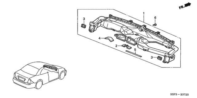 Duct for 2002 Honda Civic #1