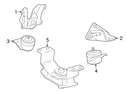 Engine/Engine & Trans Mounting for 2017 Toyota Tacoma #1