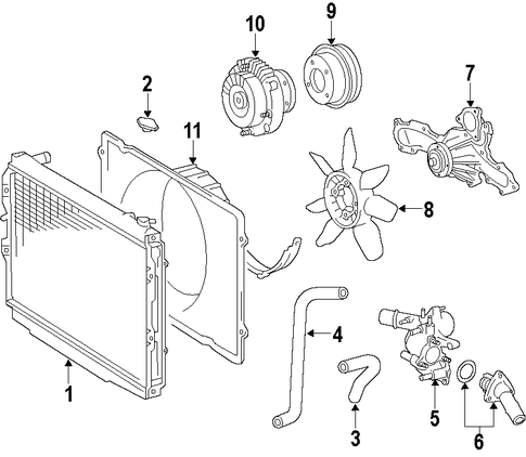 COOLING SYSTEM/WATER PUMP for 2012 Toyota Tundra #1
