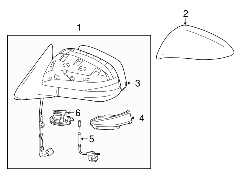Body/Outside Mirrors for 2016 Toyota Highlander #1