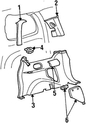 Windstar INTERIOR TRIM - SIDE PANEL 2