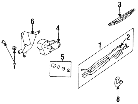 Wiper & Washer Components for 1995 Nissan Quest #0