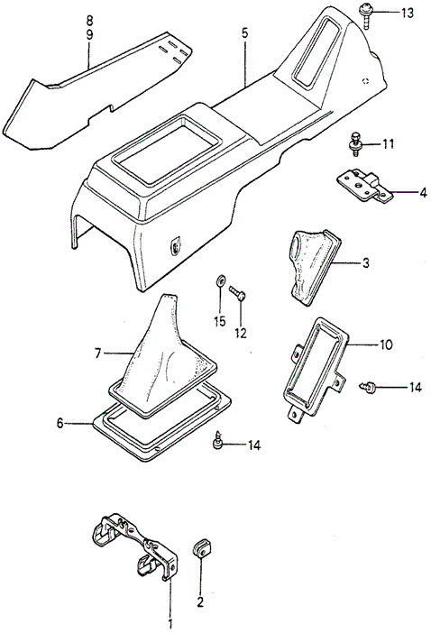 CHASSIS/CENTER CONSOLE (1) for 1981 Honda ACCORD HATCHBACK #1