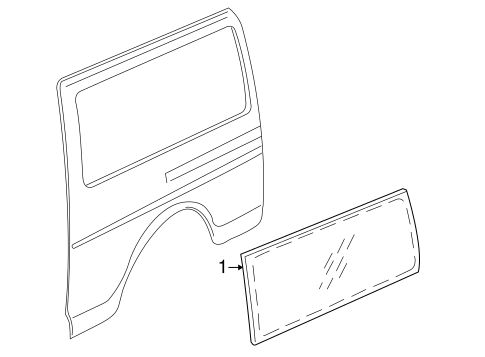Savana 3500 GLASS & HARDWARE - BODY SIDE