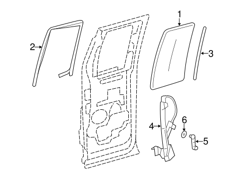 Body/Glass - Rear Door for 2008 Ford F-150 #1