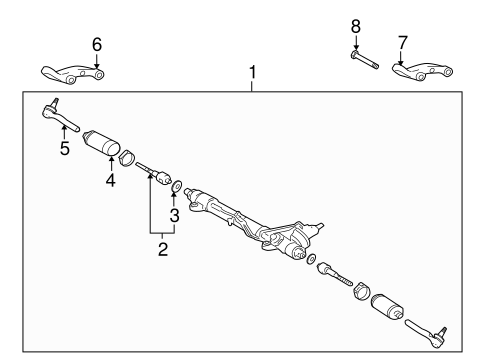 STEERING/STEERING GEAR & LINKAGE for 2003 Toyota Land Cruiser #2