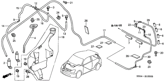 ELECTRICAL / EXHAUST / HEATER / FUEL/WINDSHIELD WASHER (1) for 2003 Honda CIVIC HATCHBACK #1