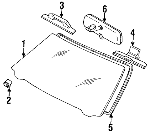 BODY/GLASS - WINDSHIELD for 1996 Toyota Avalon #1