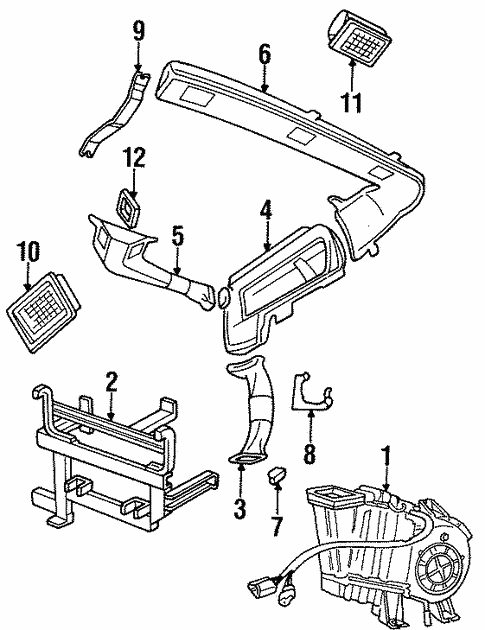 Evaporator & Heater Components for 1994 Land Rover Discovery #1