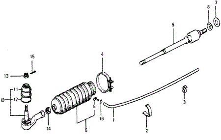 CHASSIS/TIE ROD for 1978 Honda ACCORD HATCHBACK #1
