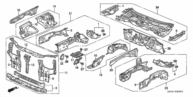 Bulkhead for 2001 Honda Prelude #0