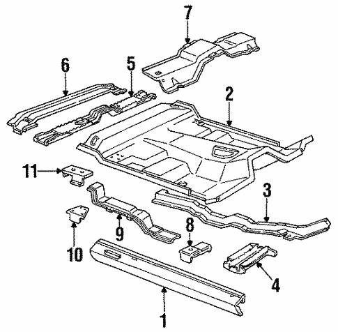 Body/Floor - Cab for 1997 Ford Ranger #1