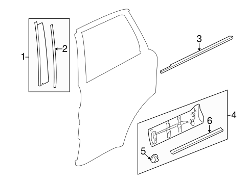 Range Rover Sport EXTERIOR TRIM - REAR DOOR
