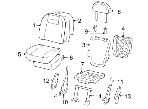 Body/Rear Seat Components for 2003 Ford F-150 #1