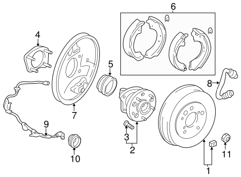 BRAKES/REAR BRAKES for 2005 Toyota RAV4 #1
