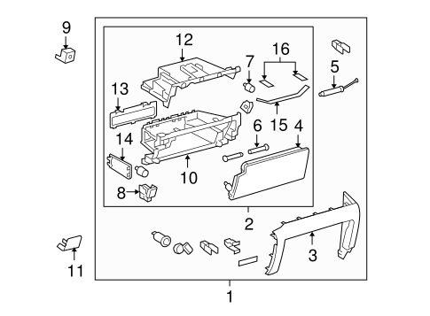 BODY/GLOVE BOX for 2011 Toyota 4Runner #1