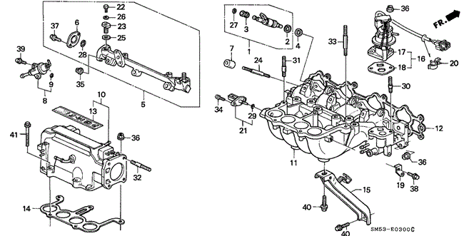ENGINE/INTAKE MANIFOLD (1) for 1993 Honda ACCORD 5-DOOR #1