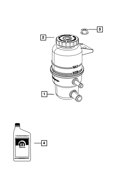Power Steering Pump and Reservoir for 2009 Chrysler Town & Country #1