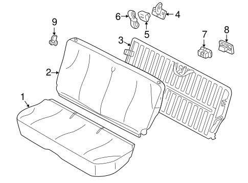 Sunfire REAR SEAT COMPONENTS