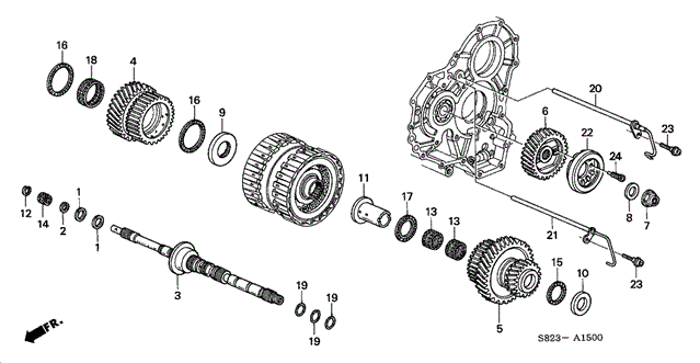 TRANSMISSION - AUTOMATIC/AT MAINSHAFT (V6) for 1998 Honda ACCORD COUPE #1