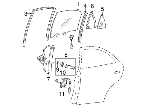 ELECTRICAL/REAR DOOR for 2005 Hyundai Accent #2