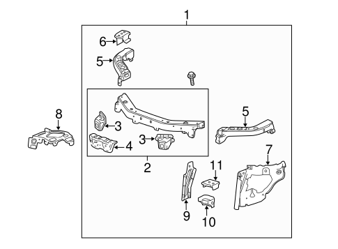 Terrain RADIATOR SUPPORT