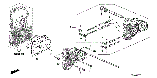 Transmission - Automatic/AT Servo Body (V6) for 2007 Honda ACCORD SEDAN #1