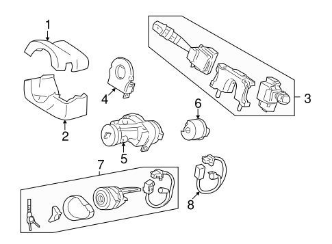 Shroud, Switches & Levers for 2006 Hyundai Azera #0