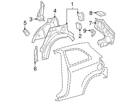 BODY/INNER STRUCTURE for 2010 Toyota Yaris #1