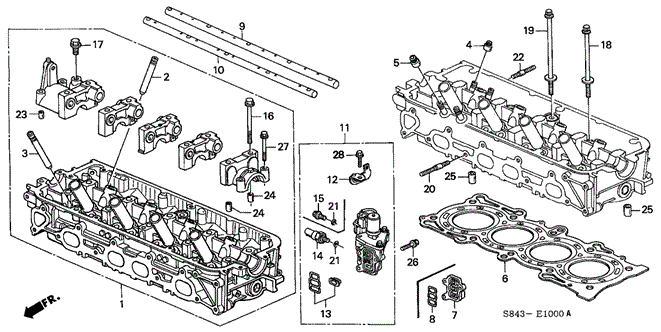 ENGINE/CYLINDER HEAD for 2001 Honda ACCORD SEDAN #1