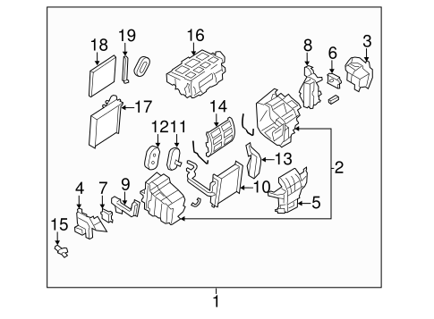 HVAC/Heater Components for 2014 Nissan Murano #1