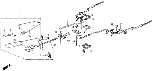 CHASSIS/PARKING BRAKE for 1989 Honda CIVIC HATCHBACK #1