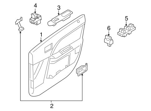Body/Interior Trim - Front Door for 2009 Ford Taurus X #1