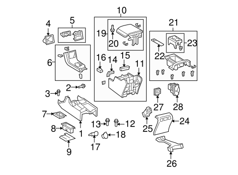 BODY/CONSOLE for 2007 Toyota Tundra #1