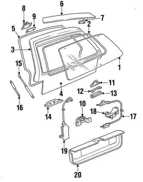 Rear Window for 1992 Oldsmobile Cutlass Cruiser #0