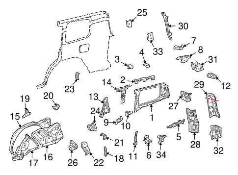 BODY/INNER STRUCTURE for 2008 Toyota Land Cruiser #2
