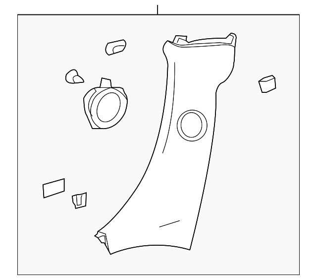 20814854 QTR PILLAR TRIM, RIGHT