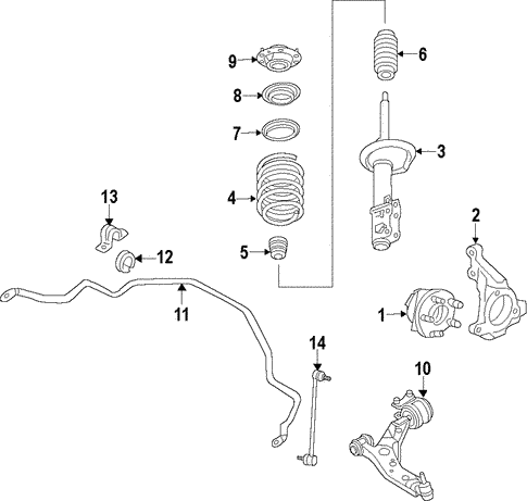 Front Suspension/Suspension Components for 2017 Ford Fusion #1