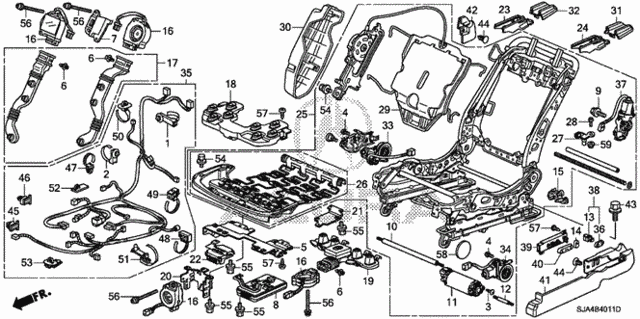 Front Seat Components (L.) (2) for 2009 Acura RL #0