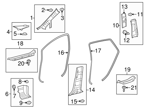 BODY/INTERIOR TRIM - PILLARS for 2012 Toyota Venza #1