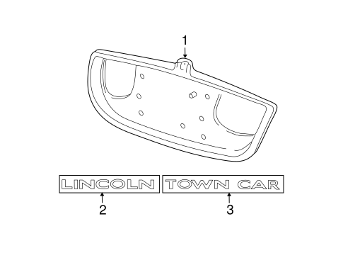 Town Car EXTERIOR TRIM - TRUNK