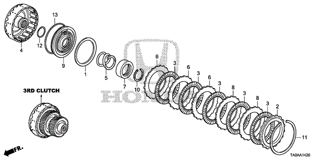 TRANSMISSION - AUTOMATIC/AT CLUTCH (3RD) (V6) for 2012 Honda ACCORD SEDAN #1
