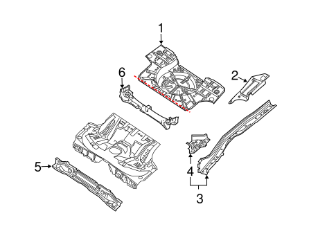 9-3 REAR FLOOR & RAILS