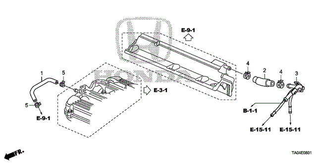 Engine/Breather Tube (V6) for 2010 Honda ACCORD SEDAN #1