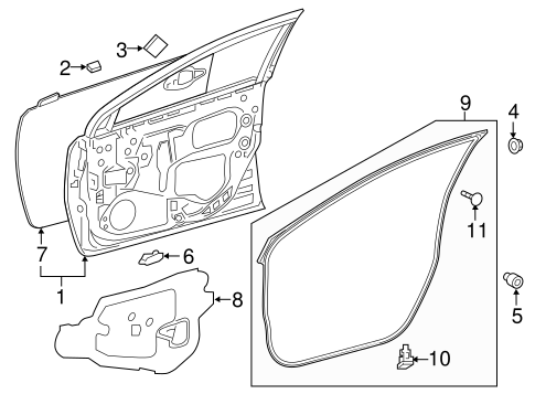 BODY/DOOR & COMPONENTS for 2016 Scion iM #1